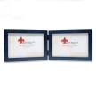  4x6 Hinged Double (Horizontal) Blue Wood Picture Frame - Gallery Collection